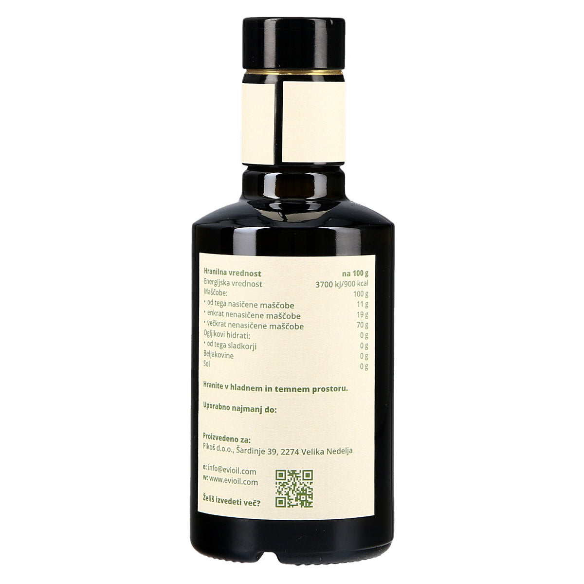 na deklaraciji za olje grozdnih pešk 250 ml piše, da olje grozdnih pečk Evioil vsebuje 70 g omega-6 nenasičenih maščob